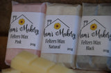 3 wrapped packs of Felters wax uk swax equivalent in pink, natural and black