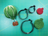 examples of needle felting shapes made from template set
