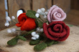 Needle Felted Roses Tutorial fibre art roses