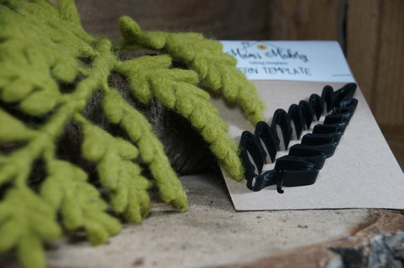 Needle felted fern template felted flowers