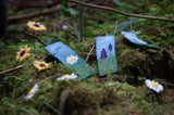 Needle felted bookmarks in woodland scene